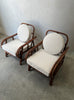 Vintage French Style Bamboo Arm Chairs