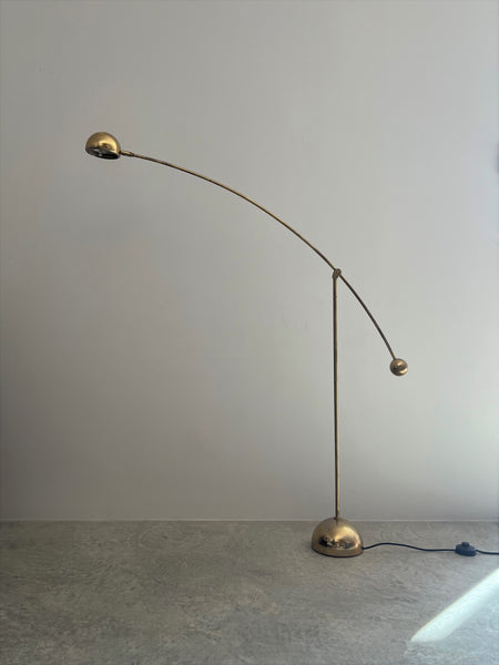 SOLD Vintage Cantilevered Brass Lamp