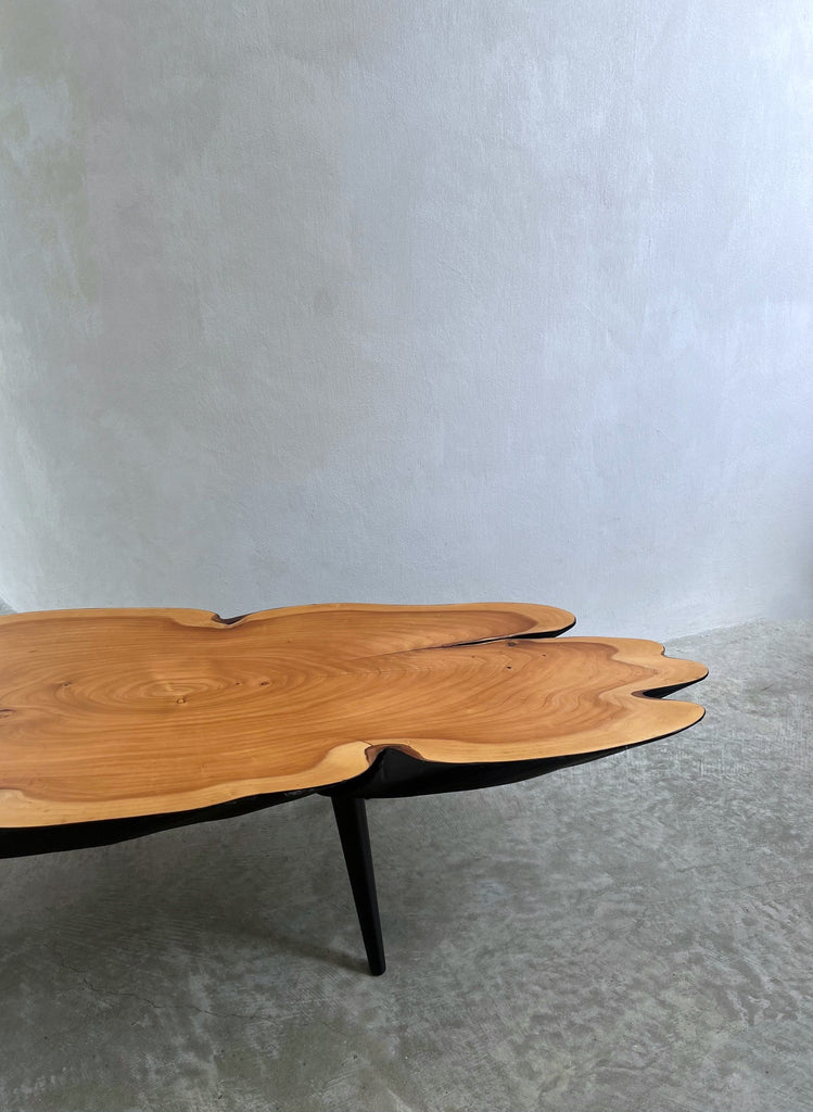 1970's Mid Century Cypress Live Edge Table