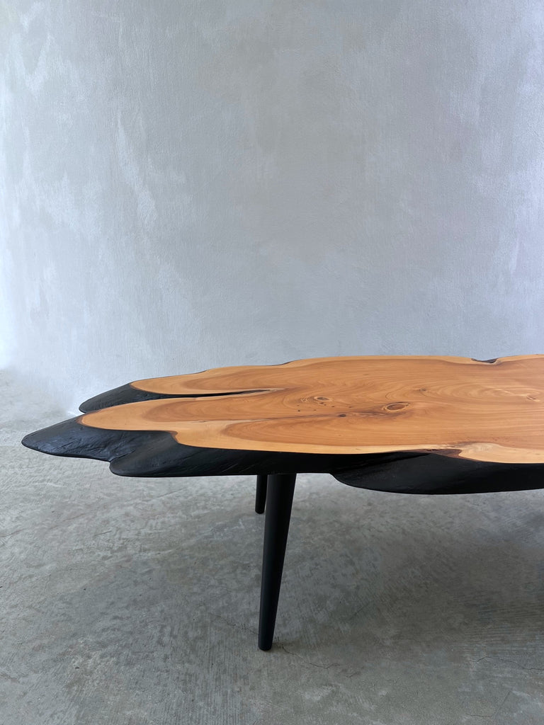 1970's Mid Century Cypress Live Edge Table