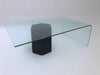 Geo Abstract Cantilevered Glass Table