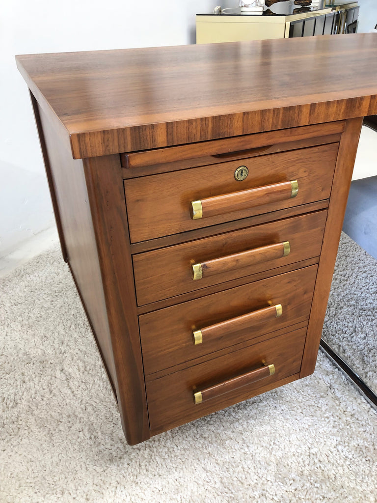 Executive 1960's Boomerang Shaped Desk by Albert Holtzman LA