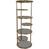 Brass Swivelling Shelves by Pace