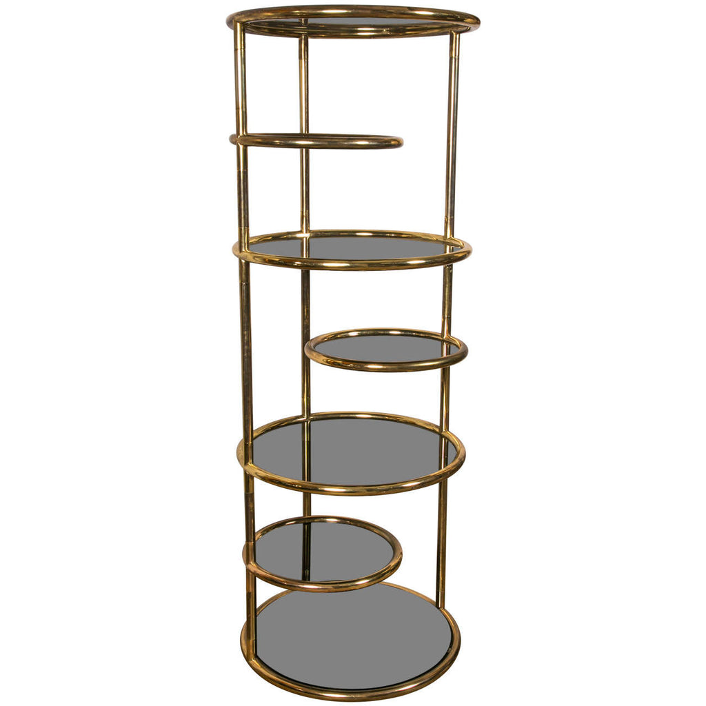 Brass Swivelling Shelves by Pace