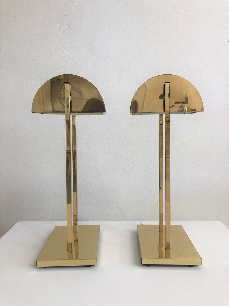 SOLD American 1960's Brass Table Lamps