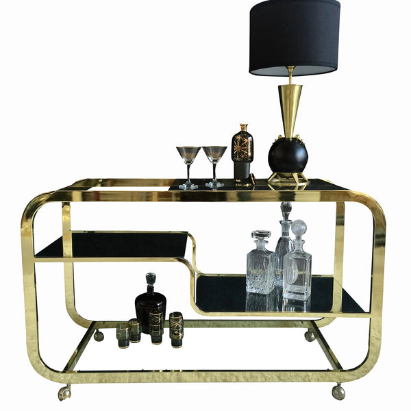 Brass Bar-cart by Design Institute America