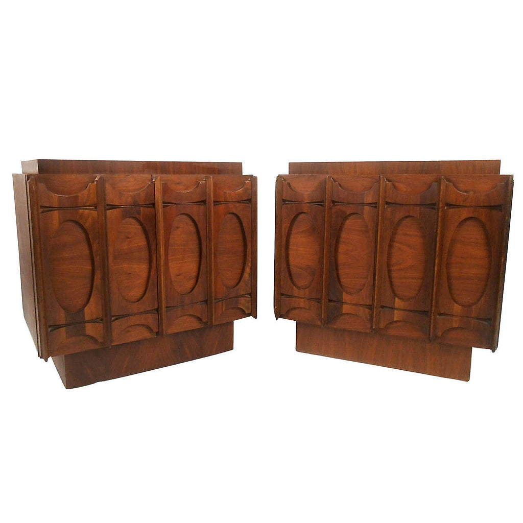 Paul Evans attr Brutalist Nightstands