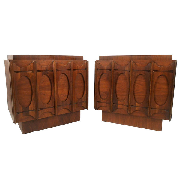 Paul Evans attr Brutalist Nightstands
