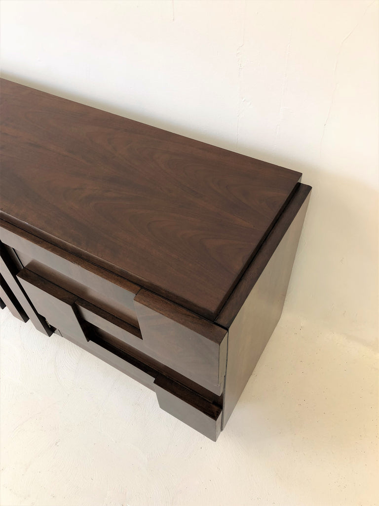 SOLD Brutalist Cubist Style Credenza by Lane Altavista
