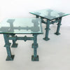 Verdigris Brutalist Side Tables