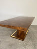 1970's Milo Baughman attr Burlwood Dining Table, USA