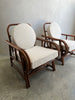 Vintage French Style Bamboo Arm Chairs