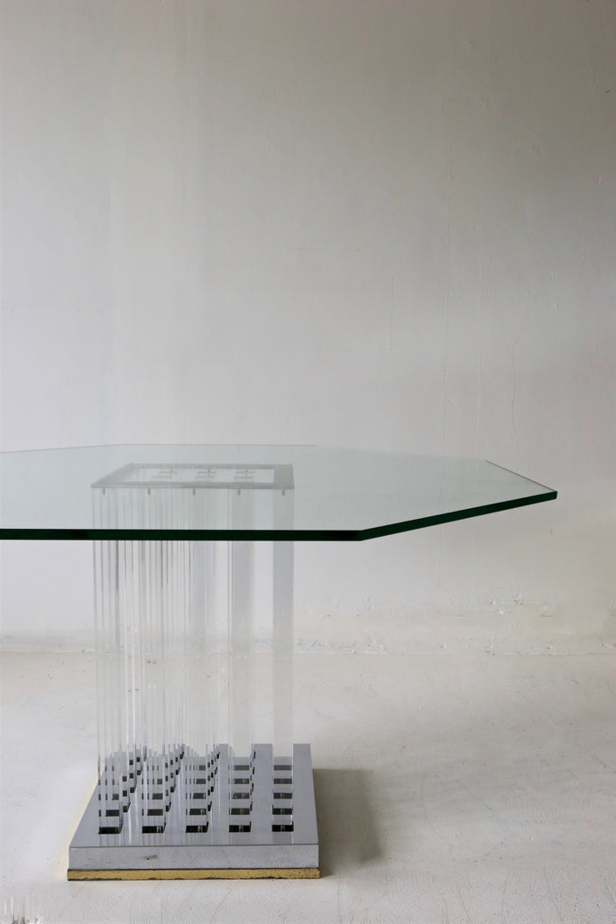SOLD Charles Hollis Lucite Table