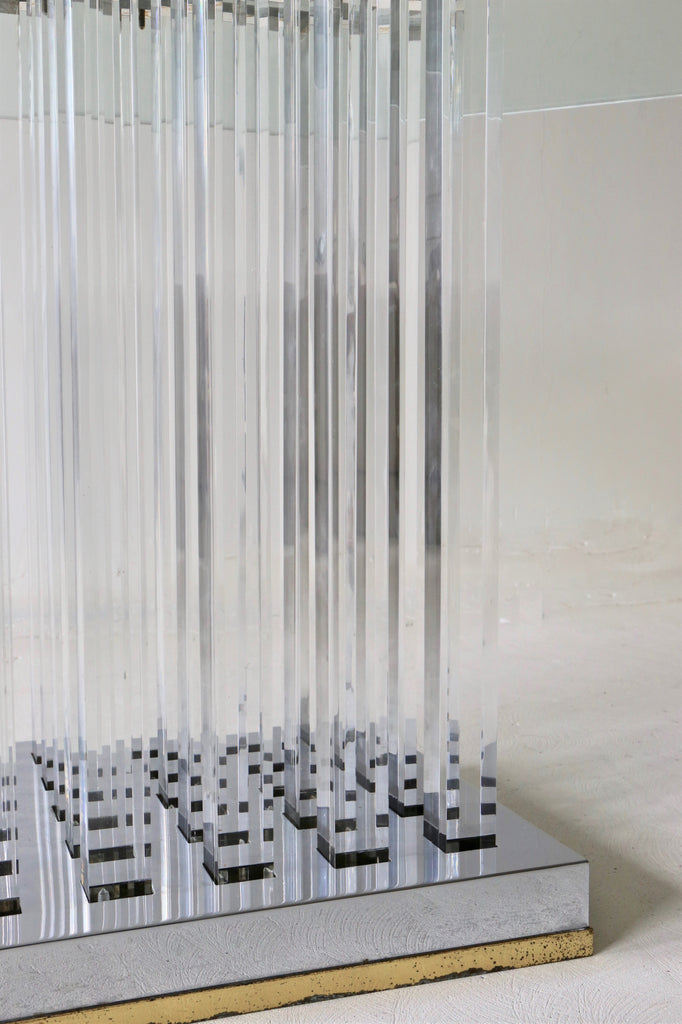 SOLD Charles Hollis Lucite Table