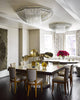 Vintage Art Deco Lucite Ribbon Chandeliers