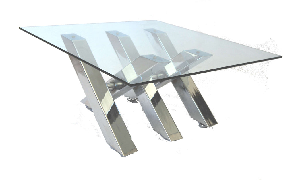 Industrial Mid Century Chrome Coffee Table