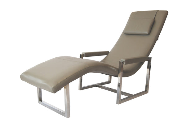 Vintage Henerdon Leather Chaise Lounger 1975