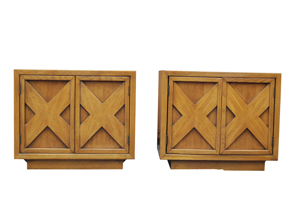 Vintage Oak Nightstands by Lane Furniture