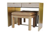 Travertine and Brass desk/console by Ello Furniture