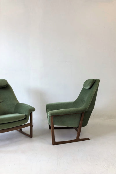 SOLD Scandinavian 1960's Teak Lounge Chairs