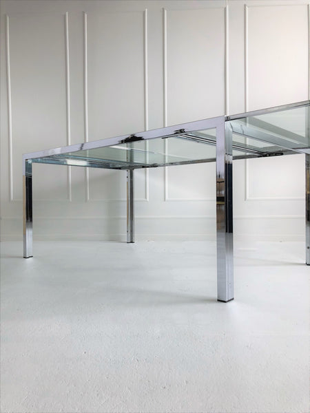 SOLD Milo Baughman Extendable Dining Table