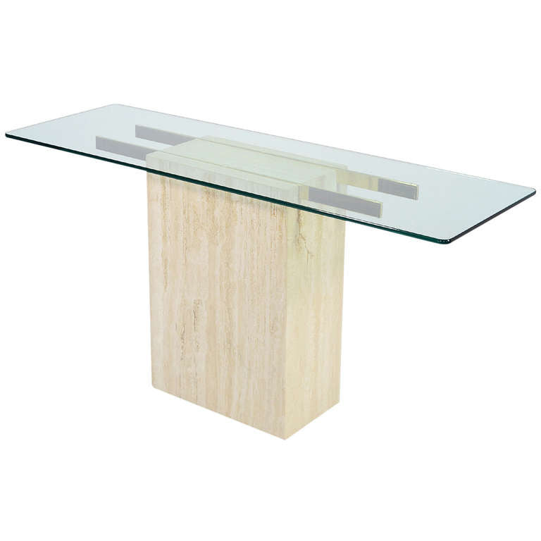 Ello Marble Glass Console Table