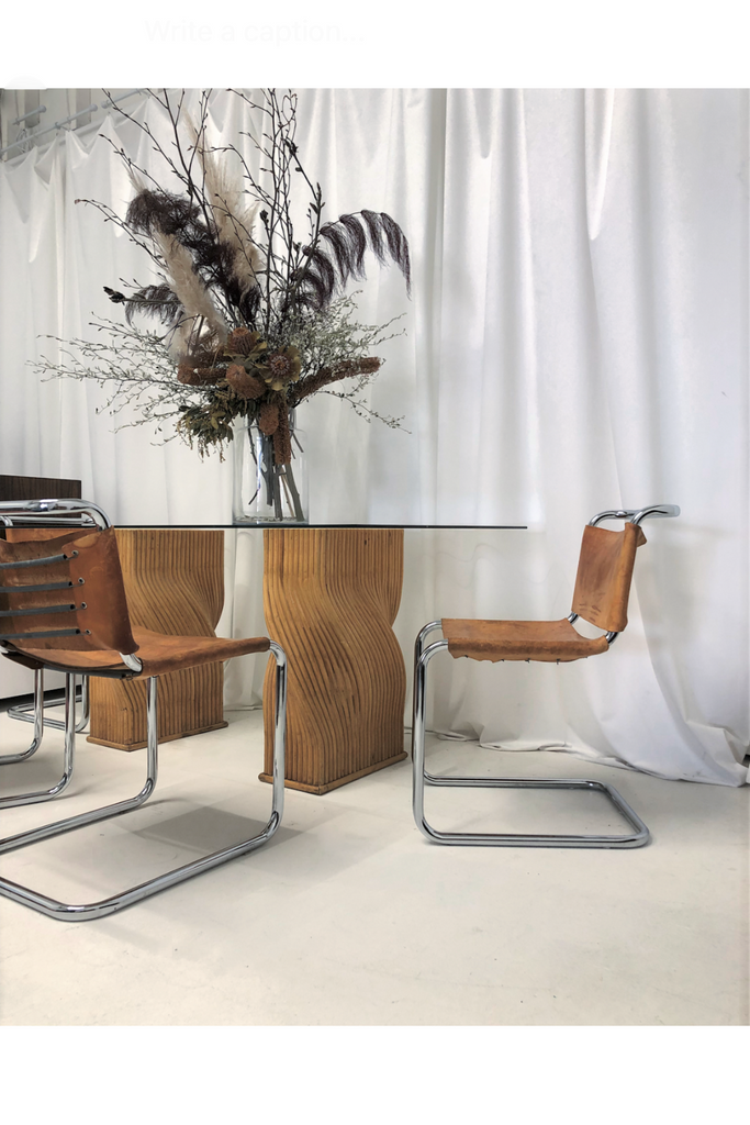 Gabriella Crespi Style Reed Dining Table