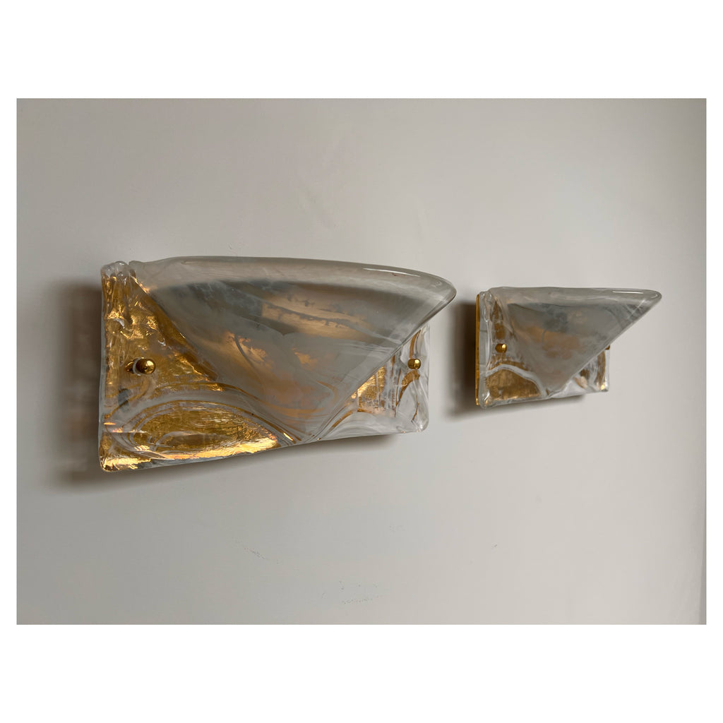 Pair of Murano Glass Wall Sconces 1970s