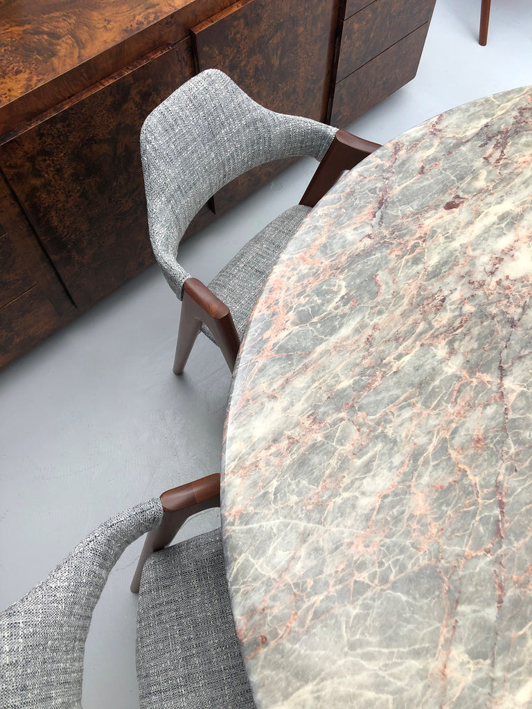 Vintage Italian Jade Marble Dining Table