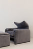 SOLD Maralunga with Ottoman by Vico Magistretti 1975