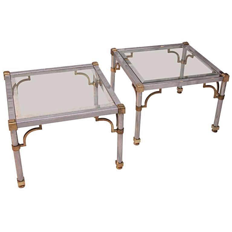 SOLD Pair of French Vintage Maison Jansen tables