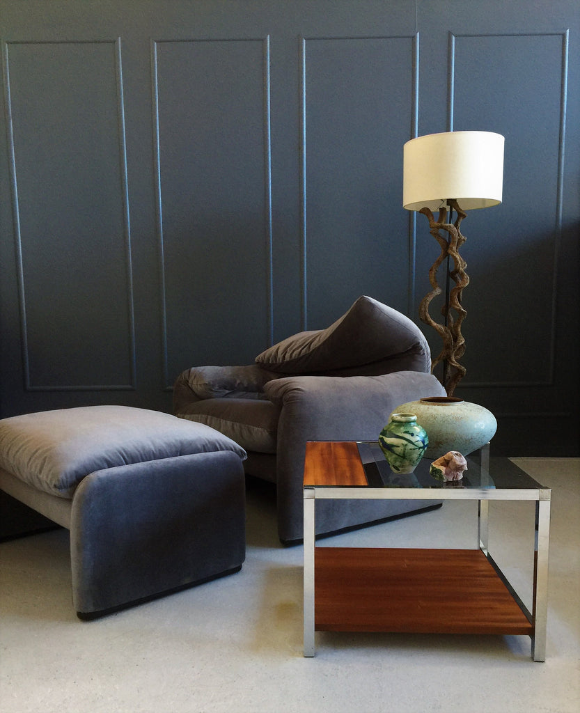 SOLD Maralunga with Ottoman by Vico Magistretti 1975