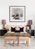 Ello Vintage Brass & Travertine Headboard