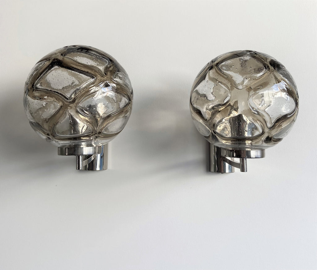 1960's Italian Wall Sconces by Mazzega