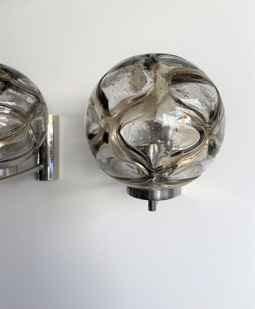 1960's Italian Wall Sconces by Mazzega