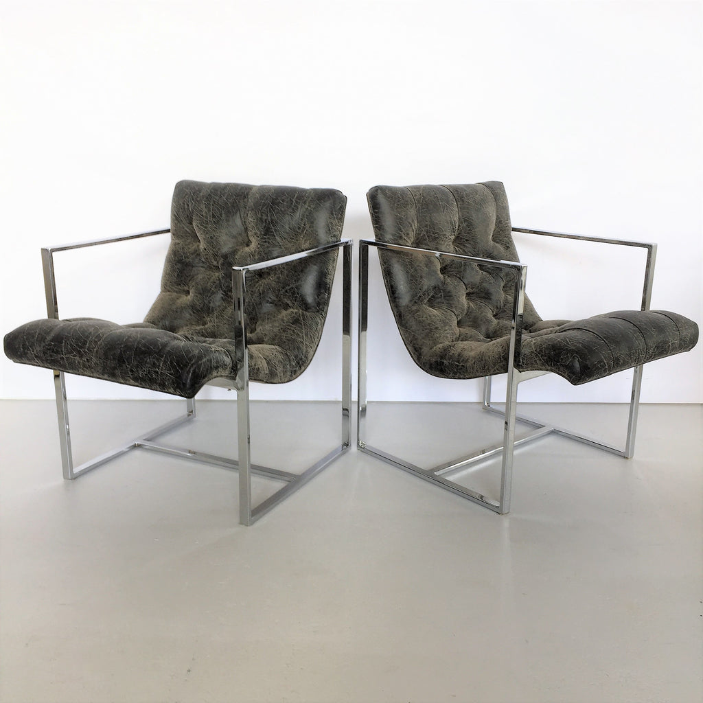 Scoop Chairs by Milo Baughman