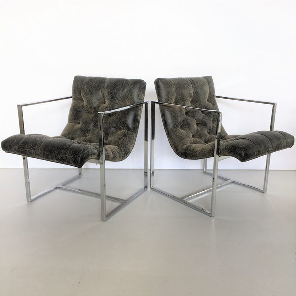 Scoop Chairs by Milo Baughman