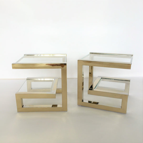 Milo Baughman Greek Style Side Tables