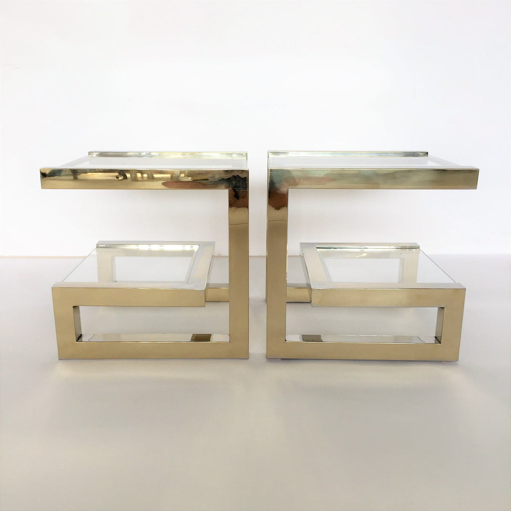 Milo Baughman Greek Style Side Tables