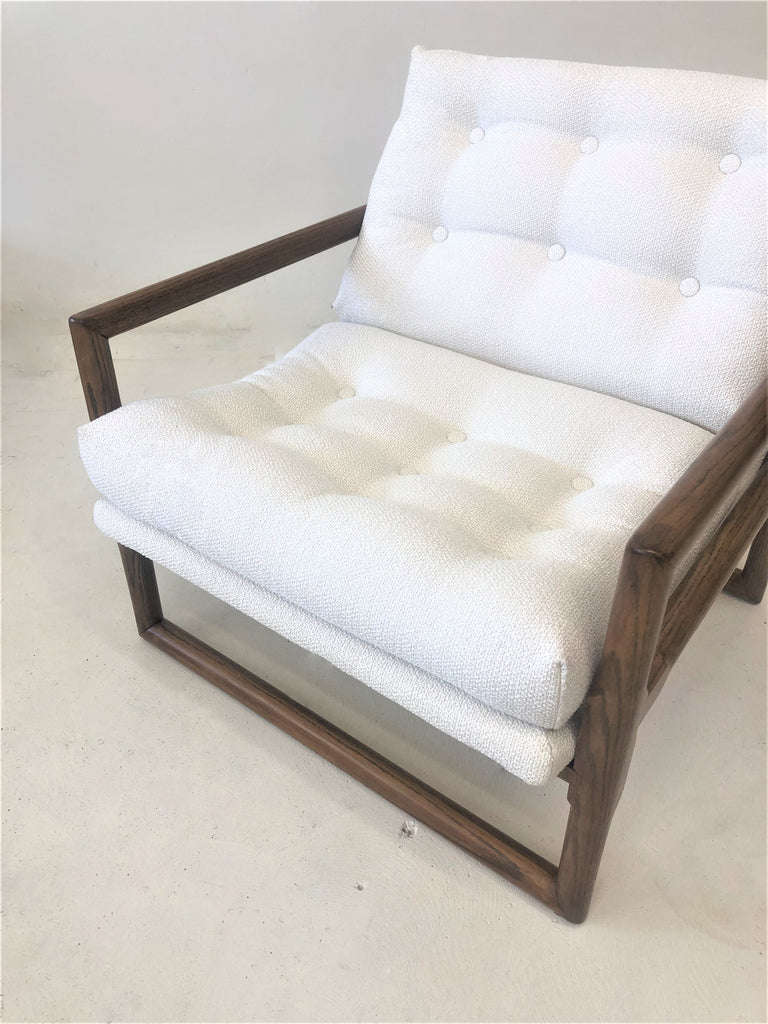 SOLD 1970's Milo Baughman Scoop Arm Chairs