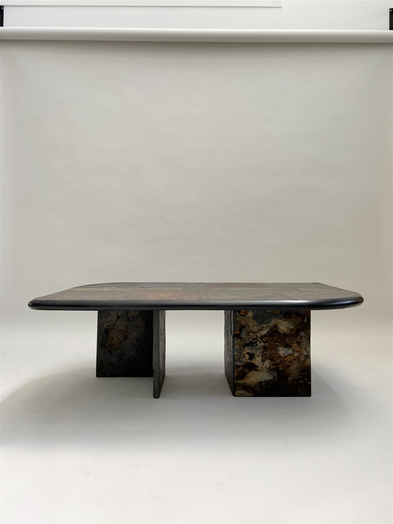 1970's Brutalist Slate Table