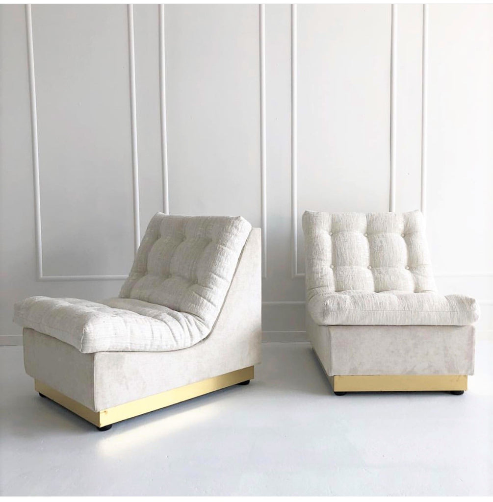 Pair of 1970's Scoop Lounge Chairs