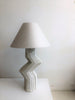 SOLD Abstract Ceramic Zig Zag Lamps