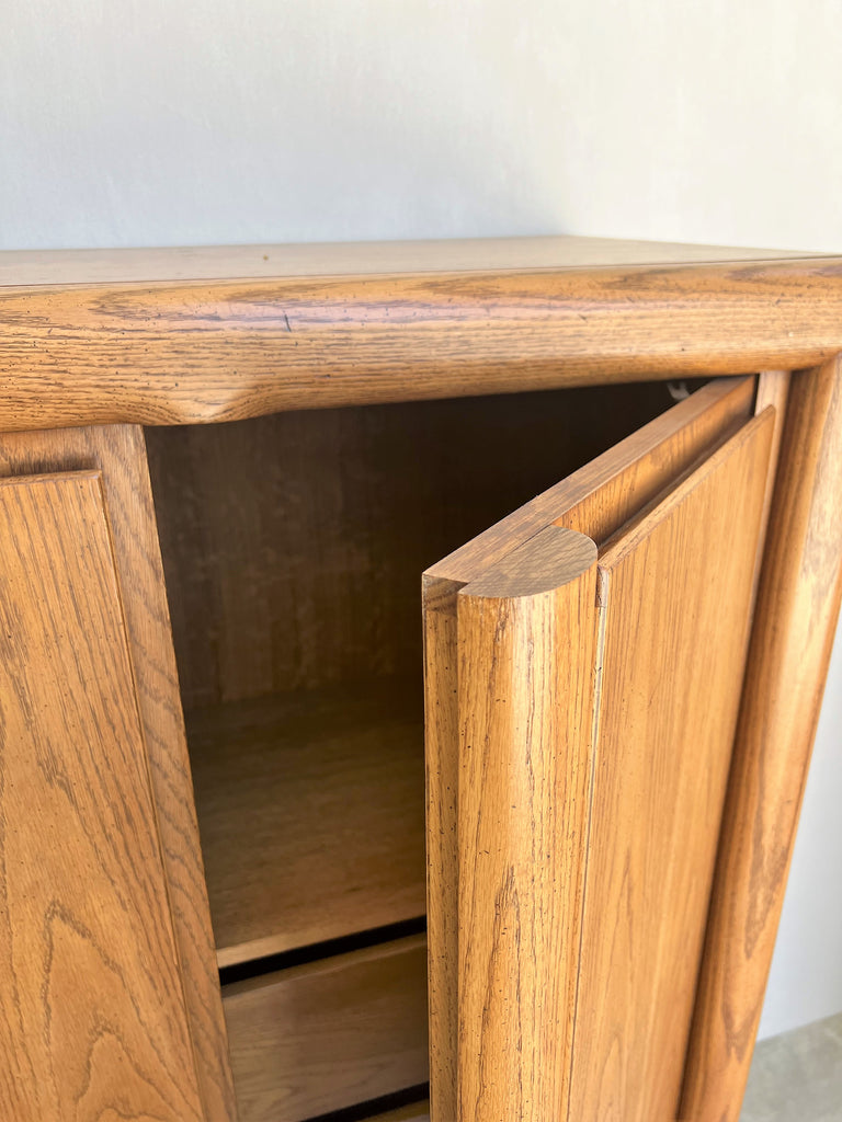 SOLD Vintage 1960's American Oak Armoire