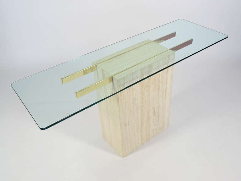 Ello Marble Glass Console Table