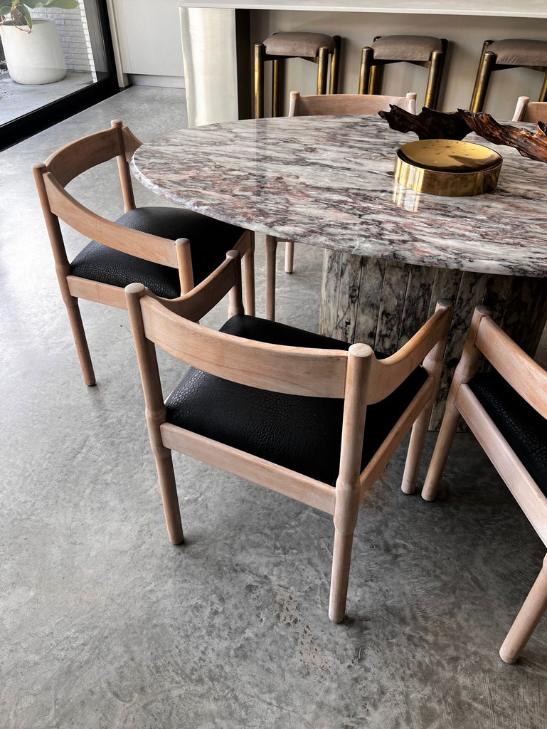 Vintage Italian Oval Marble Table