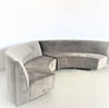 SOLD Vintage Curved Sofa with Lucite Legs