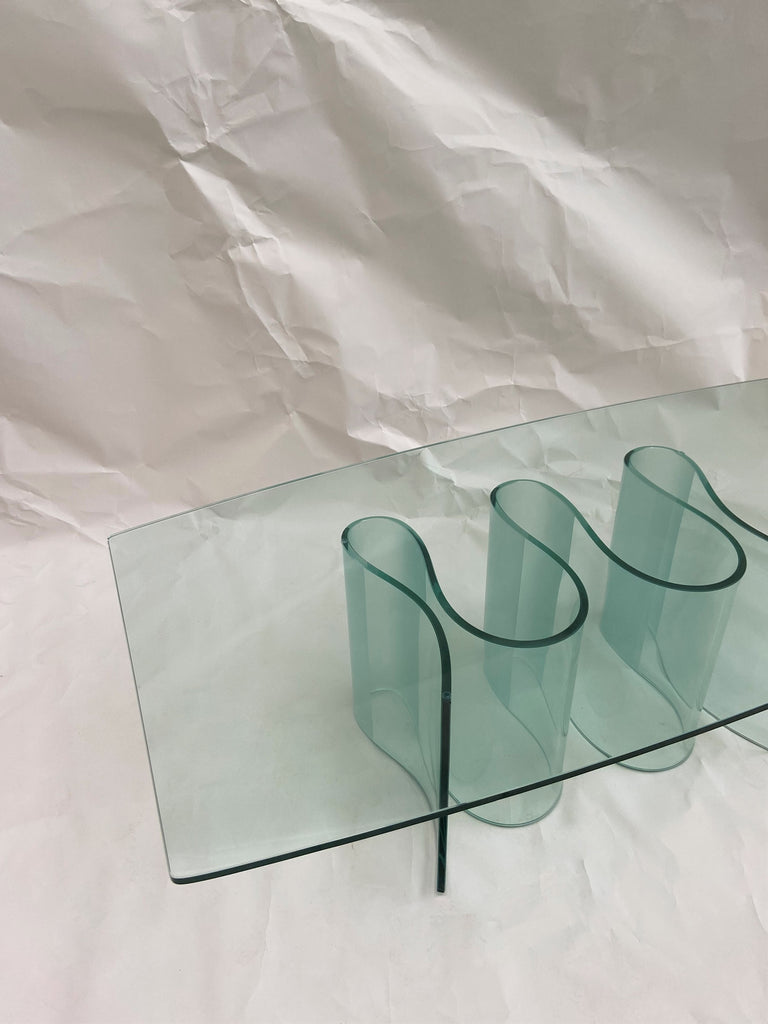 Modernist Sculptural Glass Table