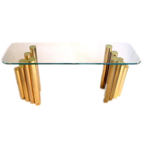 Vintage Brass Console Table