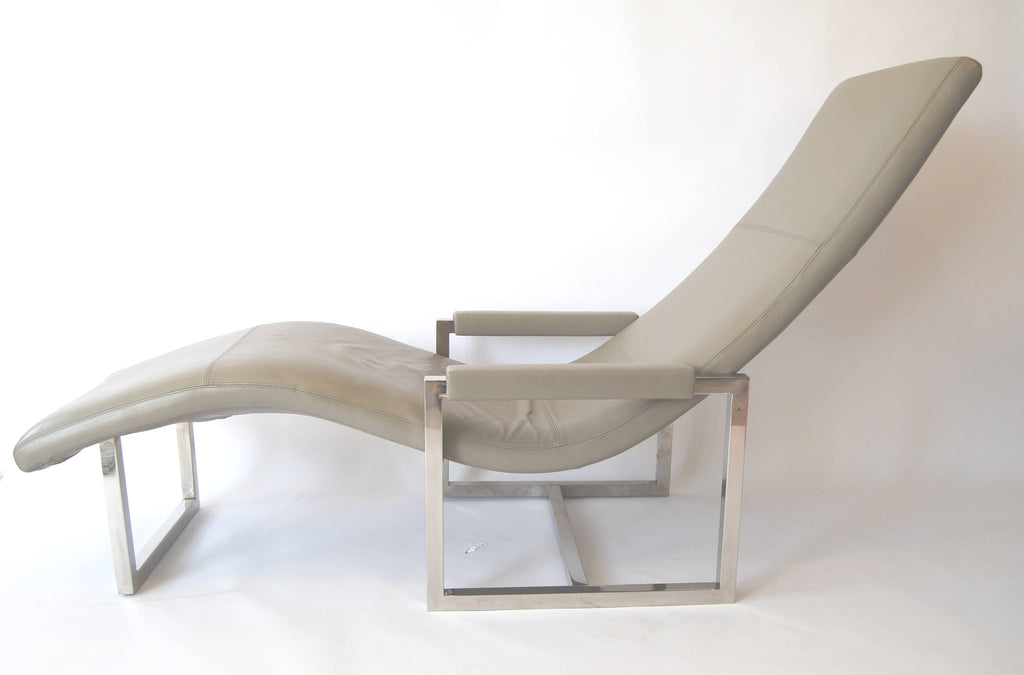 Vintage Henerdon Leather Chaise Lounger 1975